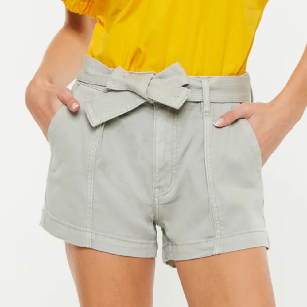 KanCan Amber High Rise Denim Shorts Women’s 13/30 Khaki Green Summer Cotton